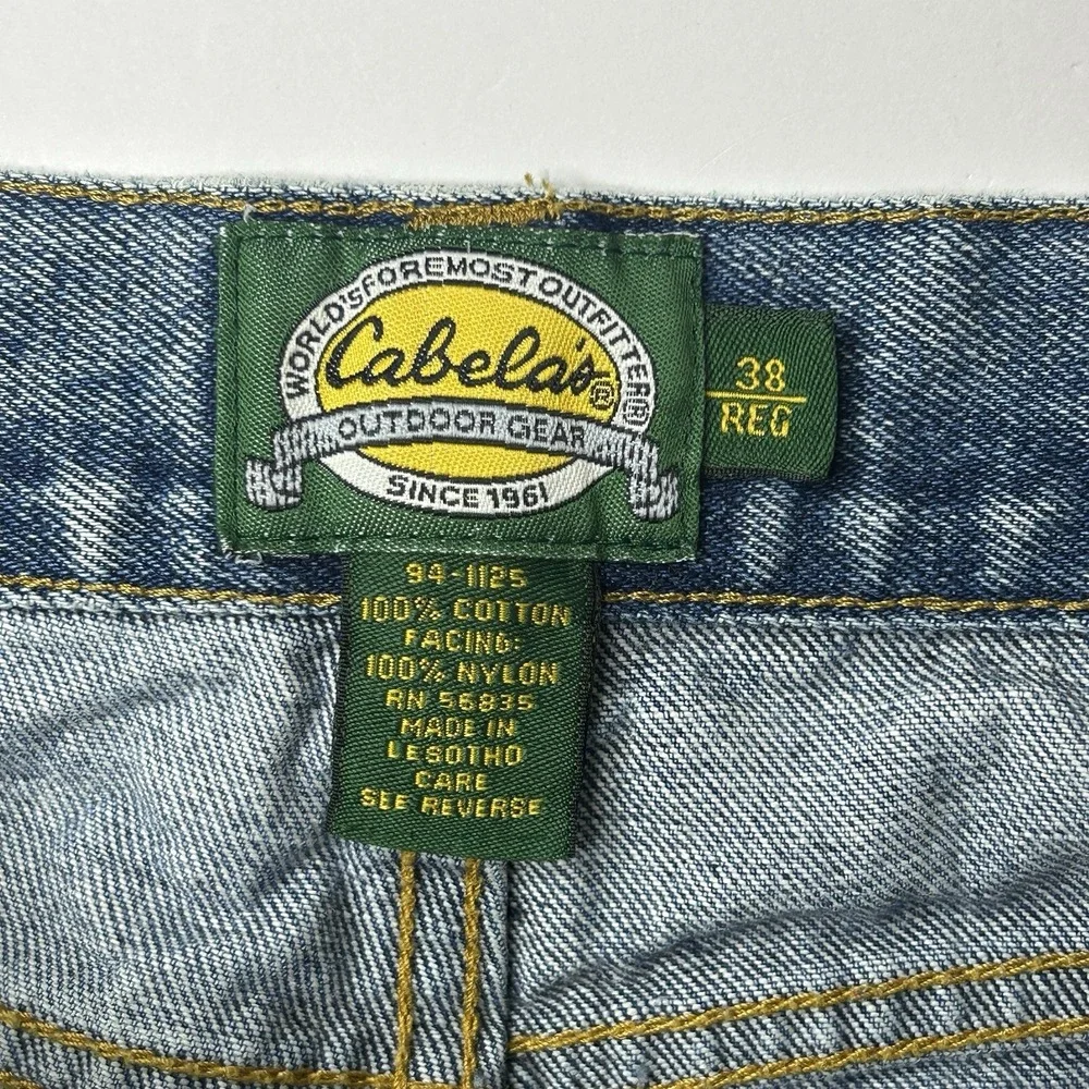 VTG Cabela's Roughneck Upland Brush Guard Blue Jeans 38 Reg Men's Size 38x30 Y2K